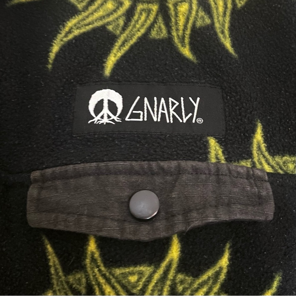 Gnarly Men's Black and Yellow Sun Pattern Sweater - Picture 5 of 8